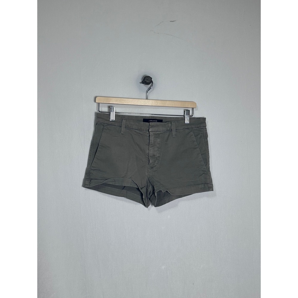 J Brand Womens greyish Green Chino Shorts Low Rise‎ Size 28